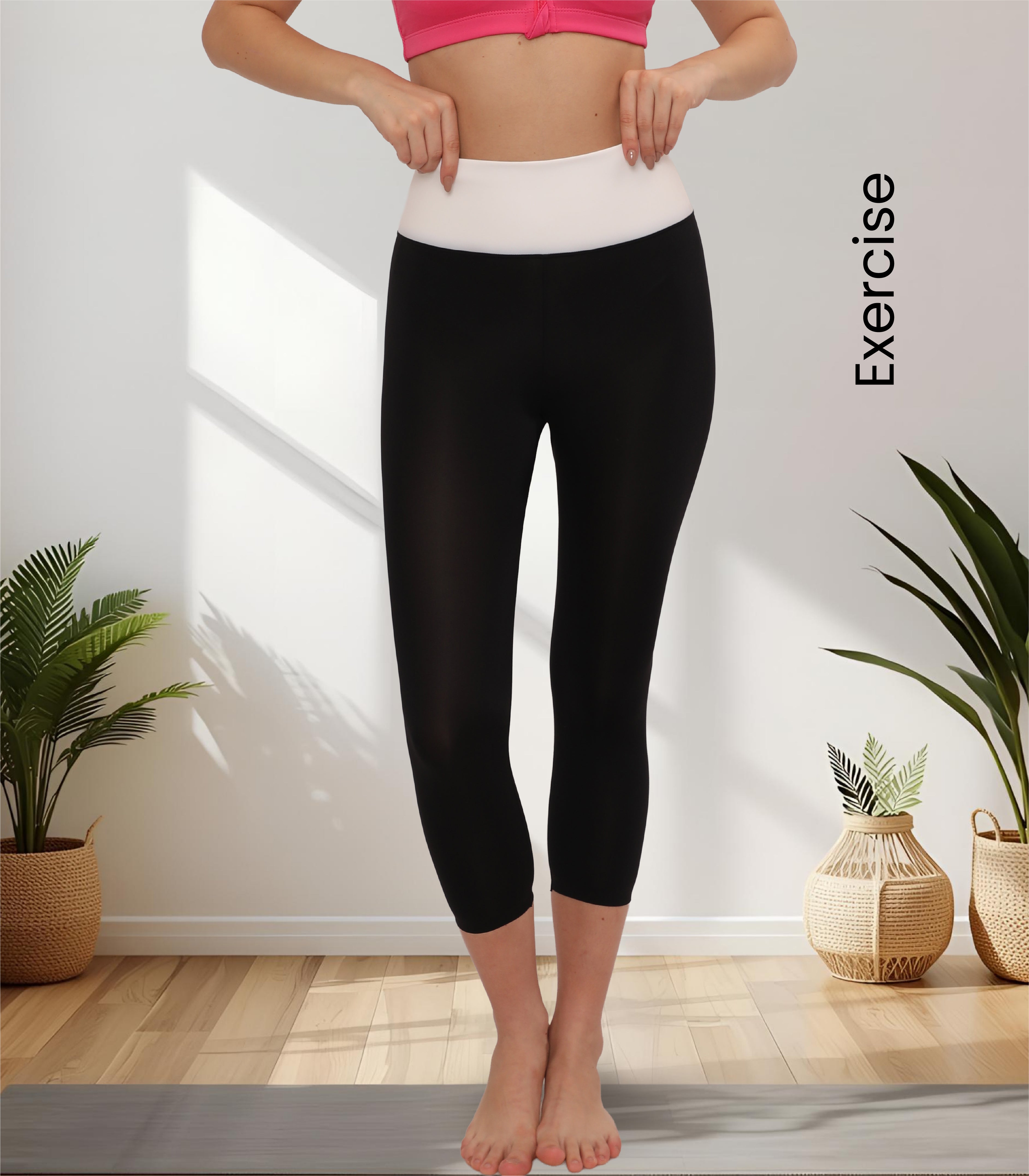 Nylon Spandex High Waist Ankle Length Legging