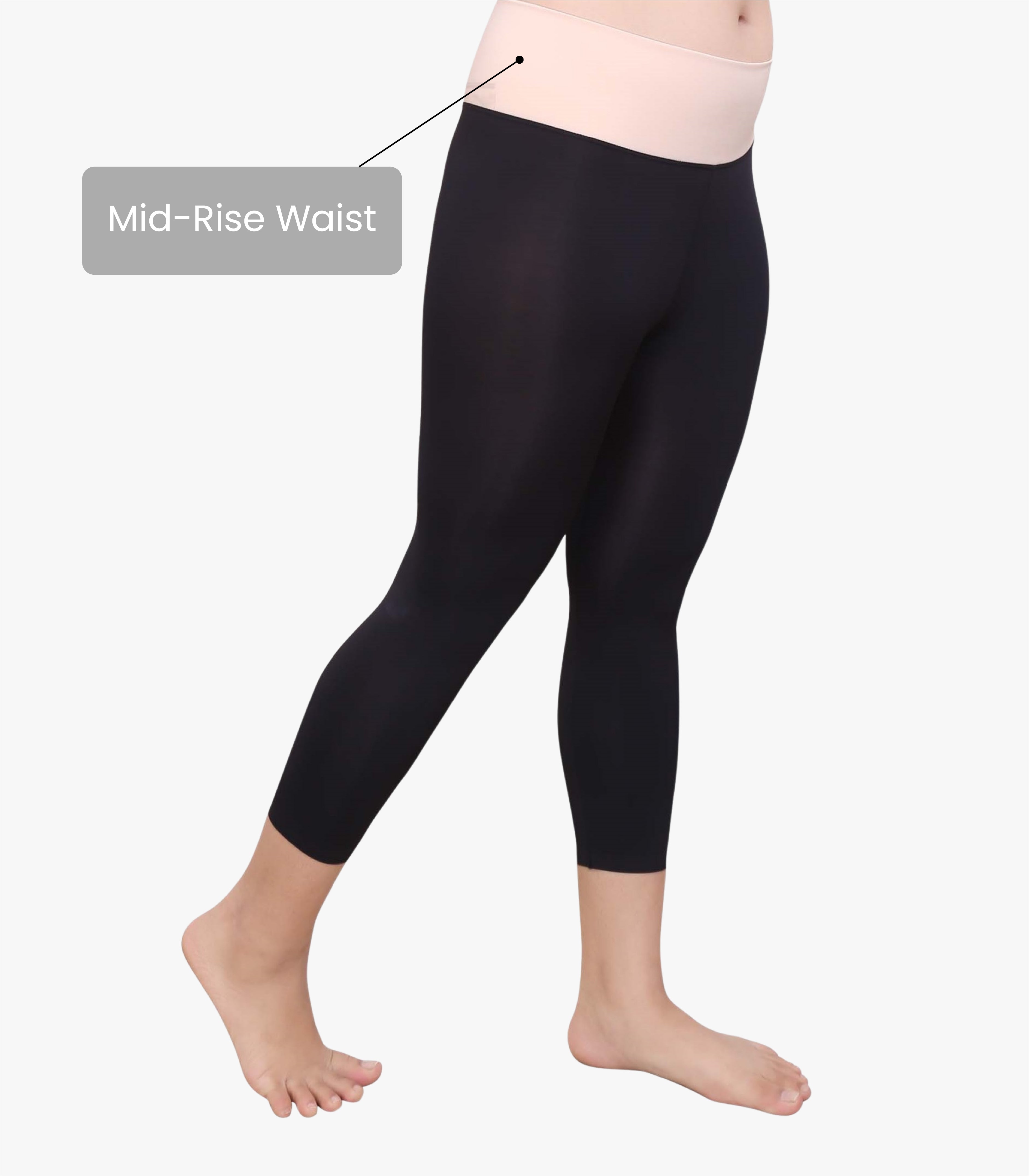 Nylon Spandex High Waist Ankle Length Legging