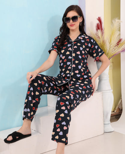 Printed Full Length Night Gown