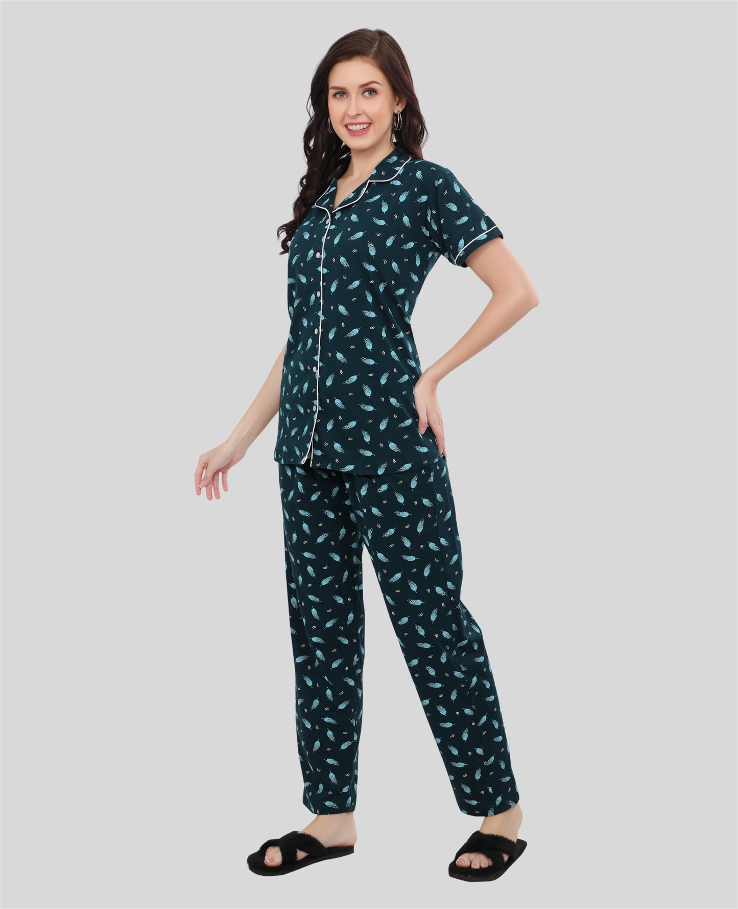 Printed Full Length Night Gown