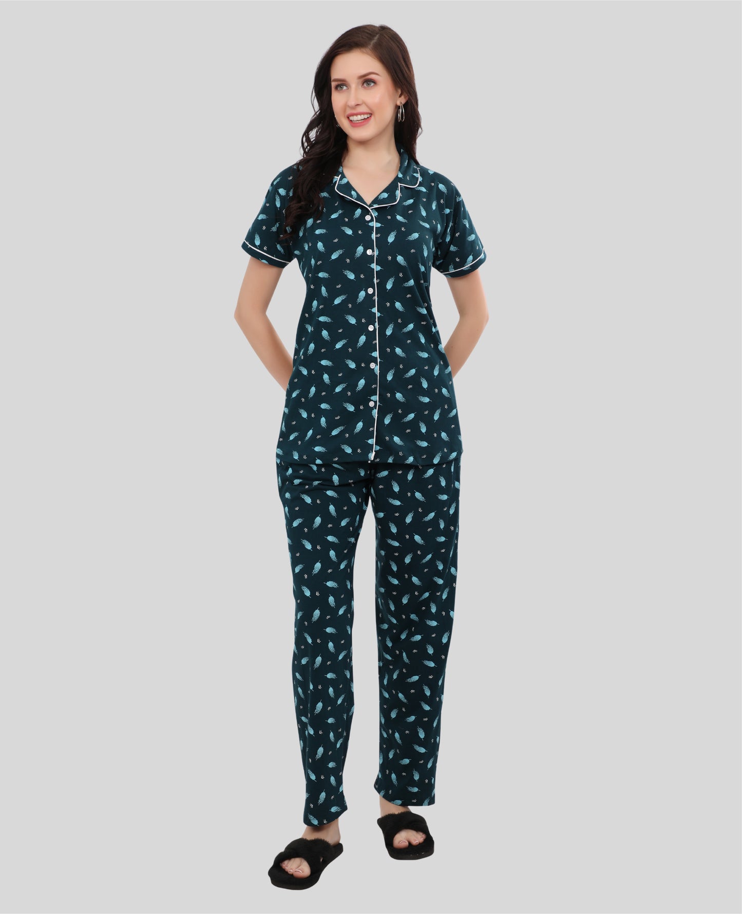 Printed Full Length Night Gown
