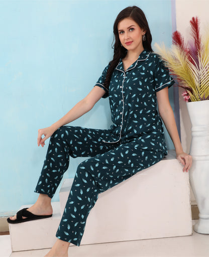 Printed Full Length Night Gown