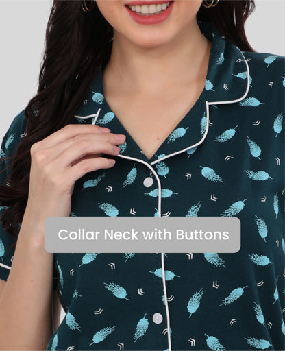 Printed Full Length Night Gown