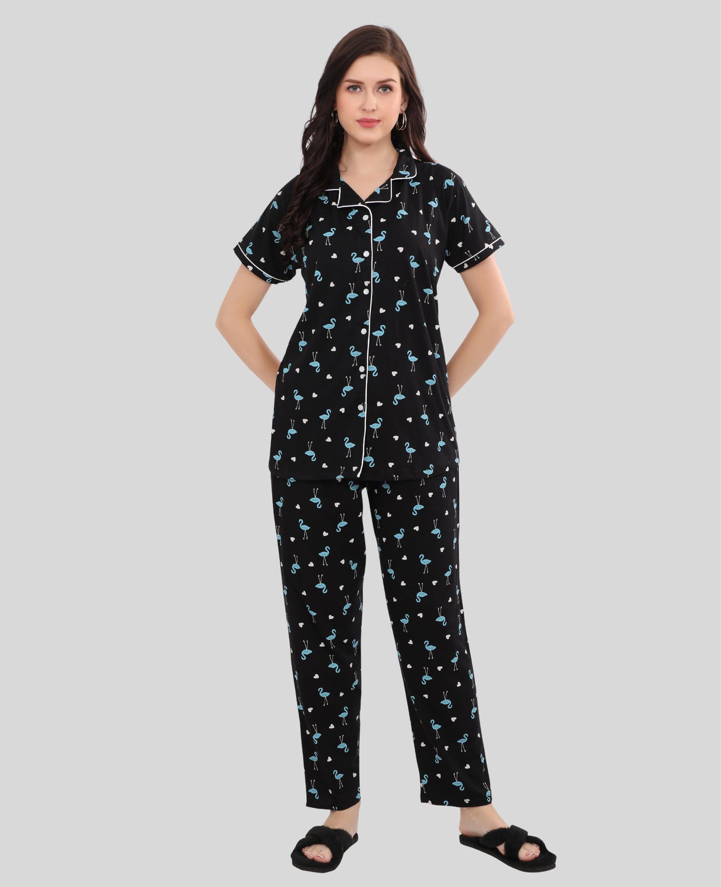Printed Full Length Night Gown