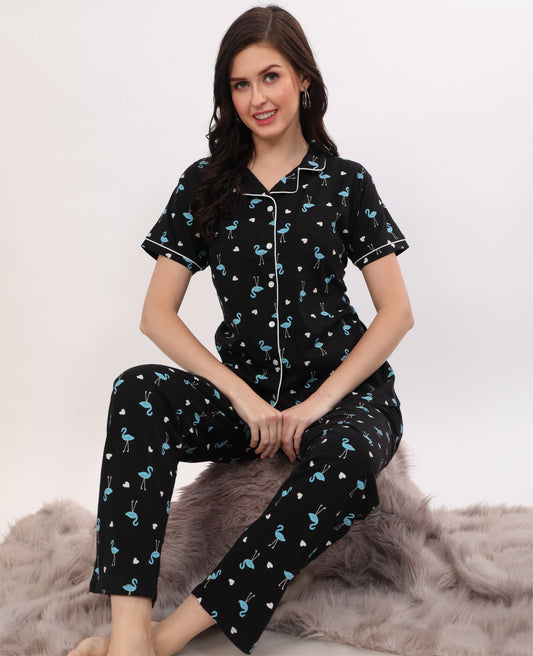 Printed Full Length Night Gown