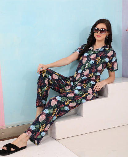 Printed Full Length Night Gown