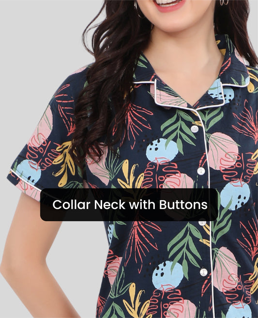Printed Full Length Night Gown