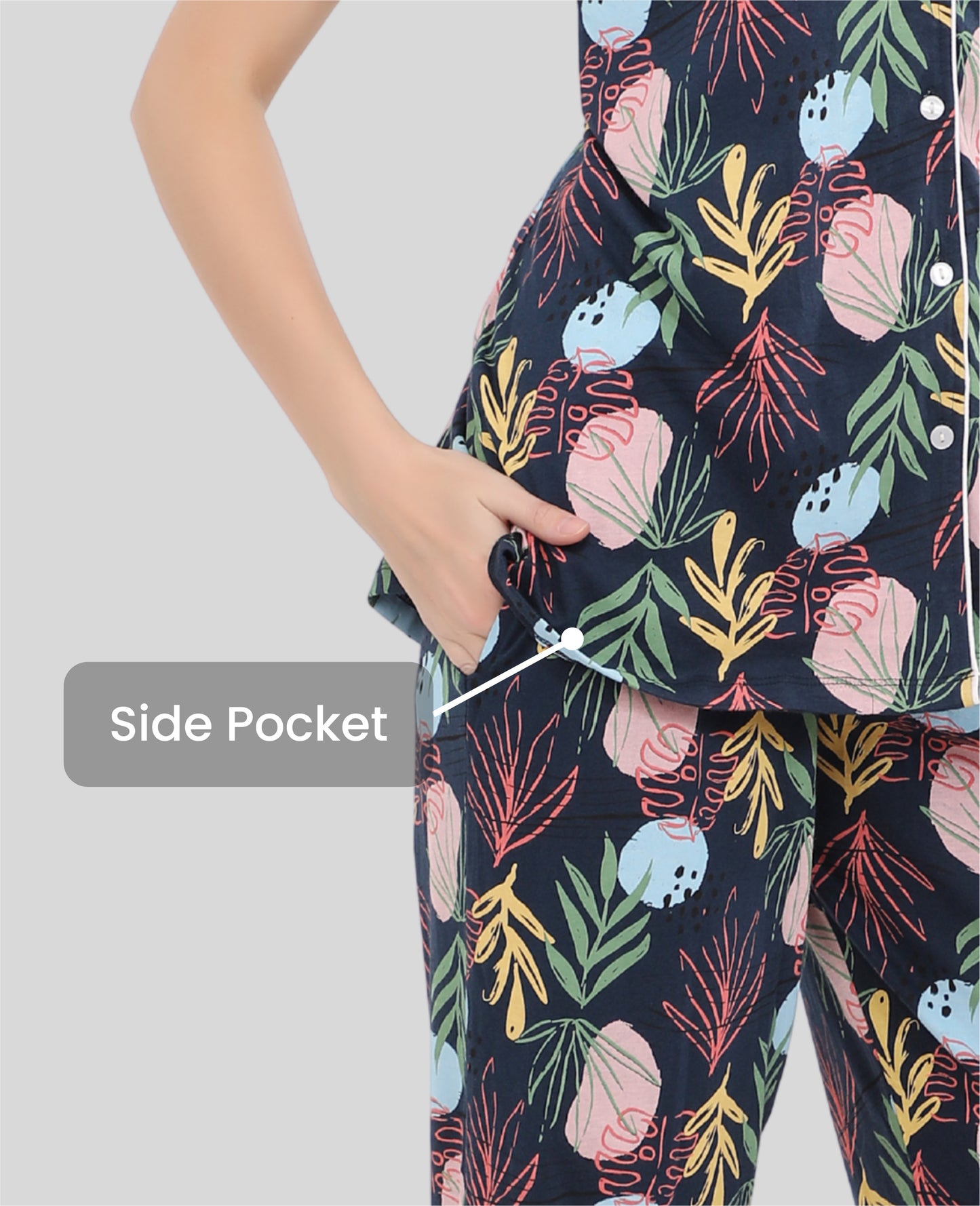 Printed Full Length Night Gown