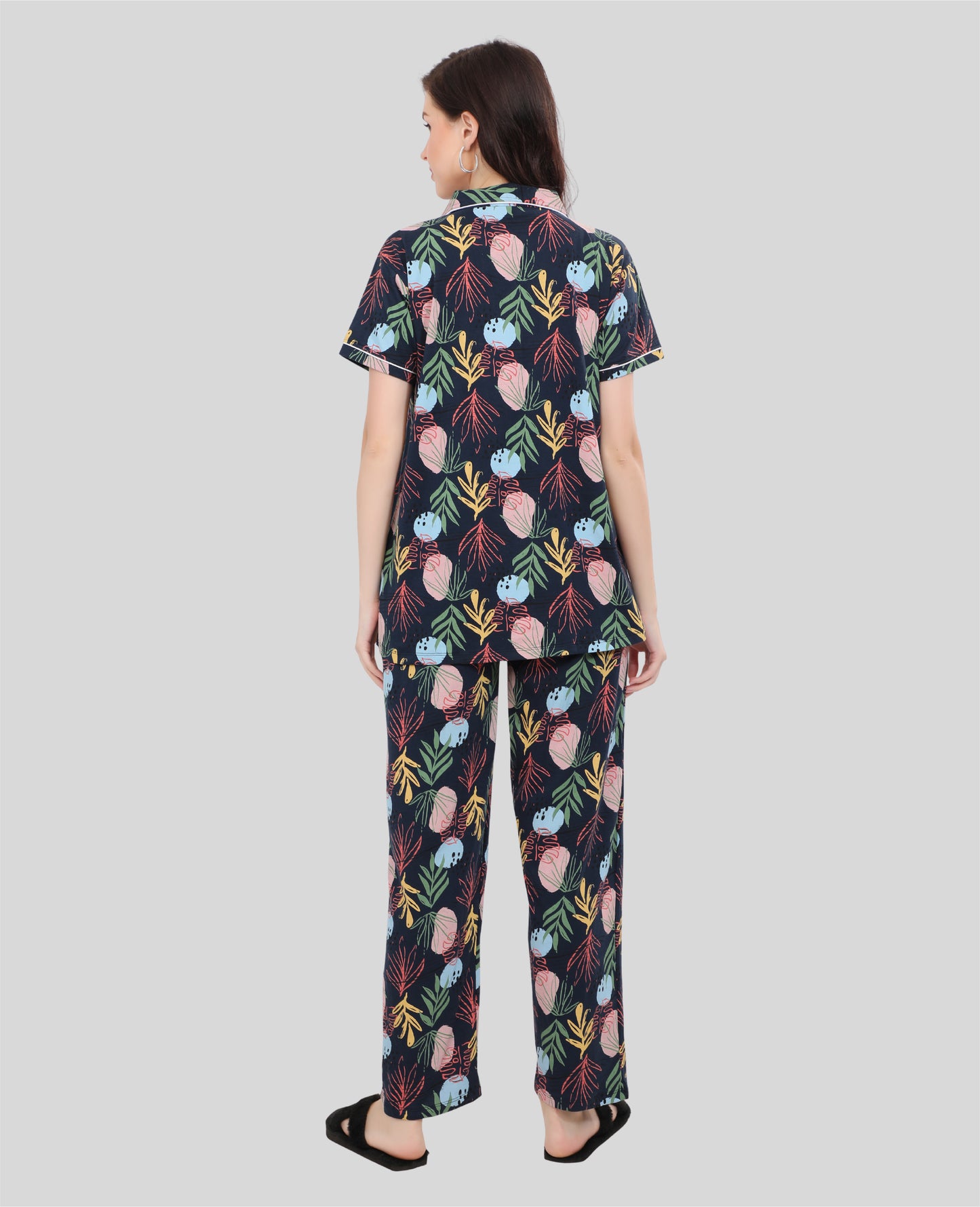 Printed Full Length Night Gown