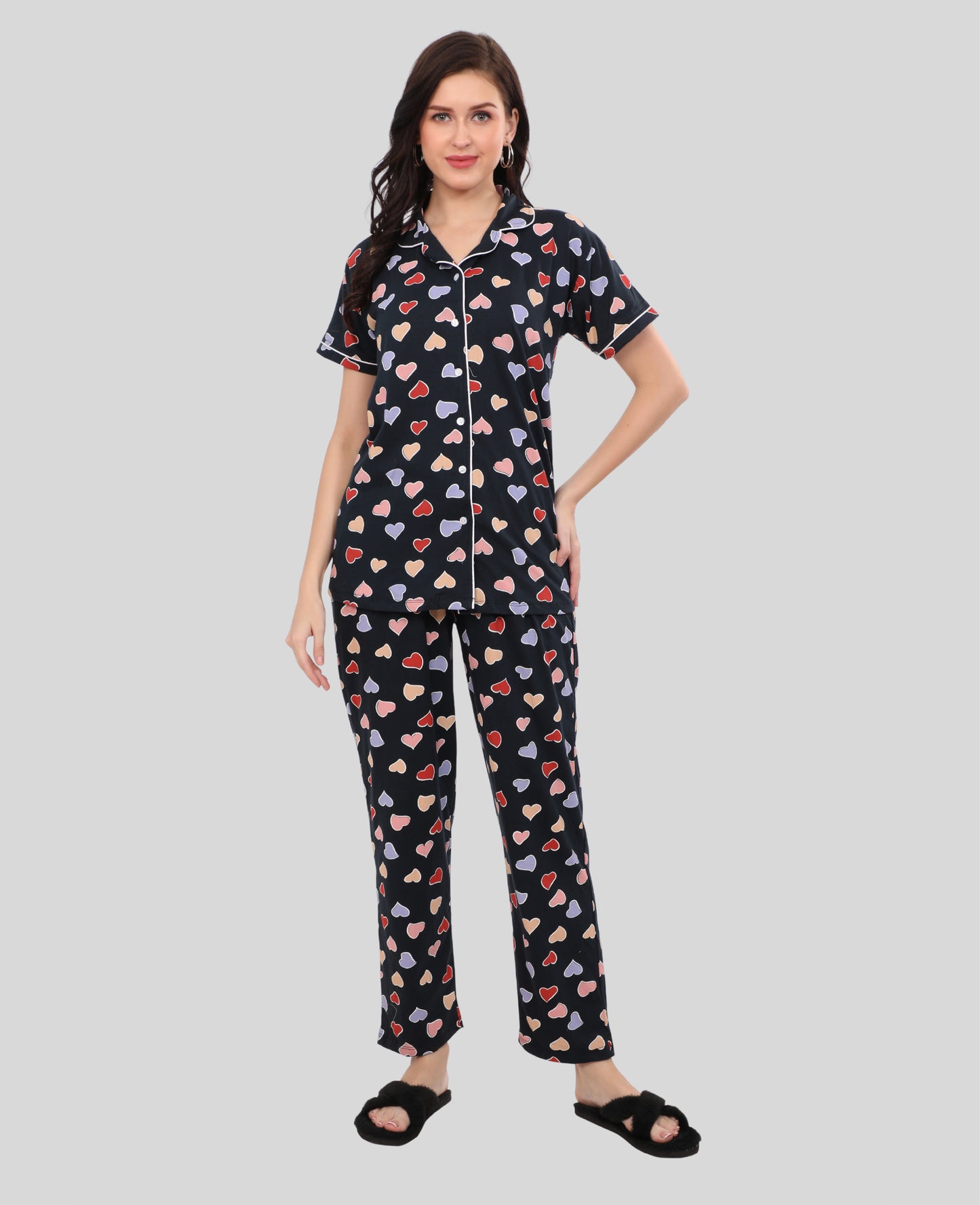Printed Full Length Night Gown