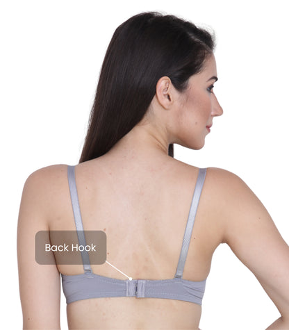 Nylon Spandex, Padded, Underwired, Push Up Bra for Women
