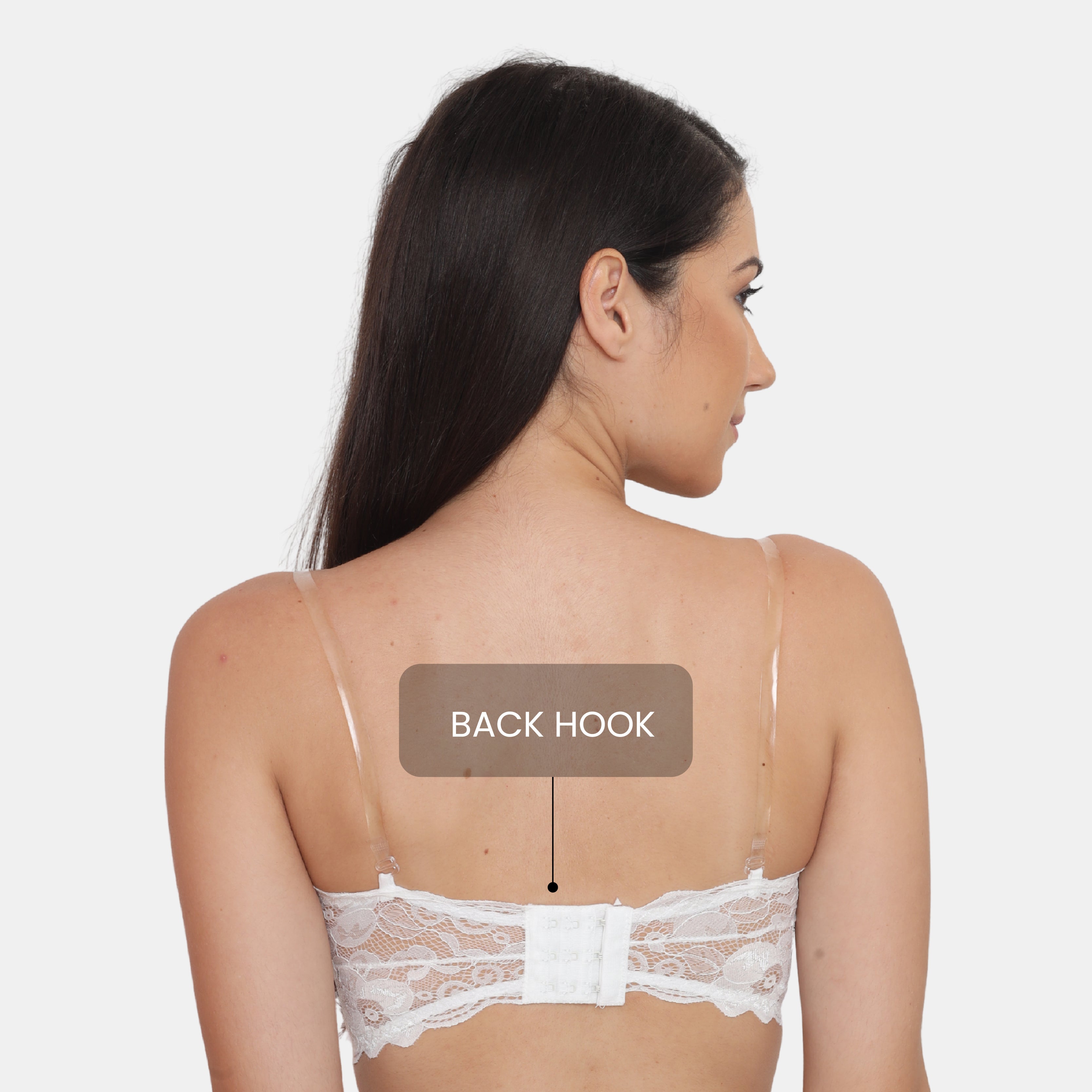 Strapless Padded Seamless Hook Closure Bra