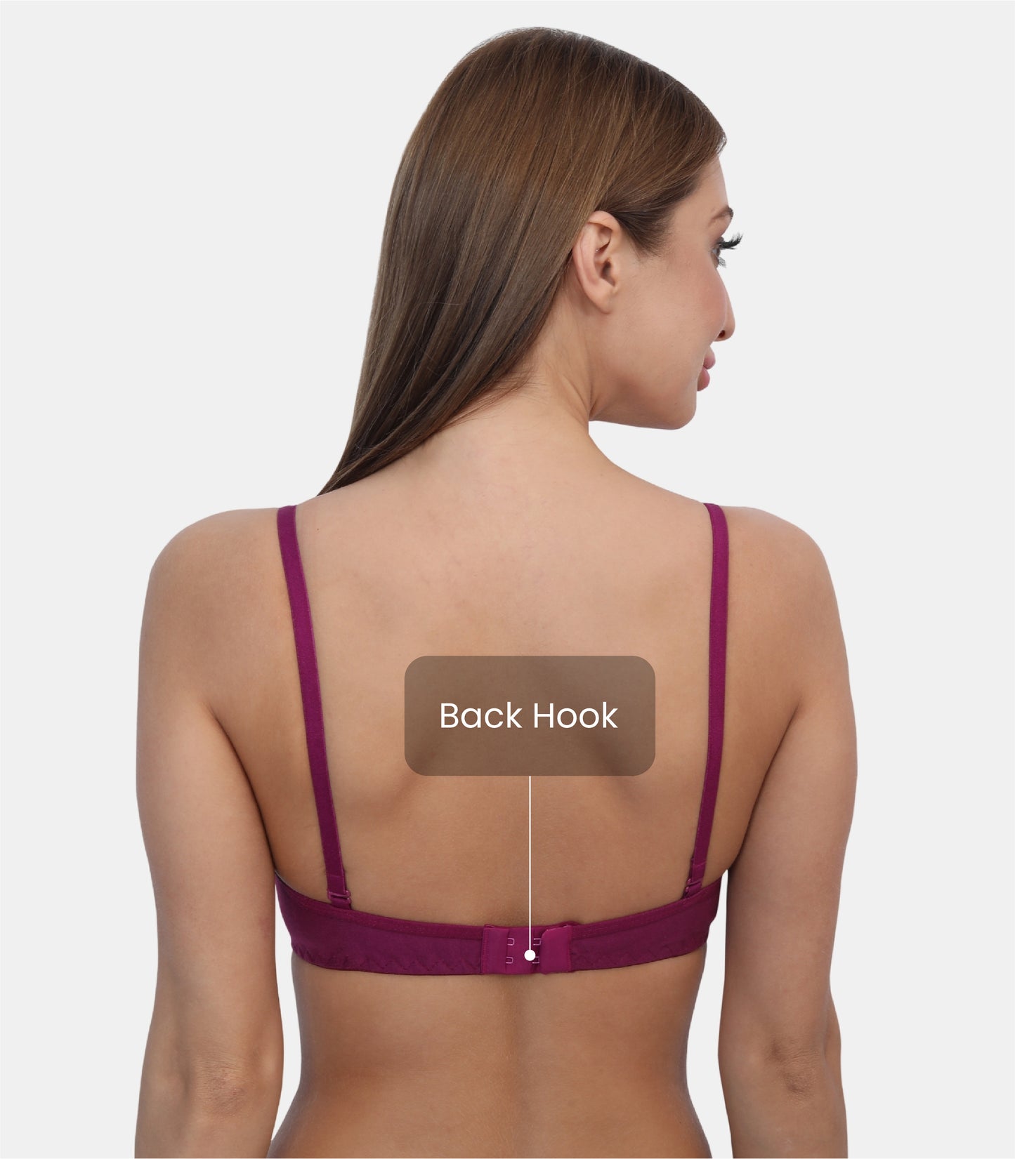 Full Coverage Padded Non-Wired Adjustable & Removable Straps Tshirt Bra