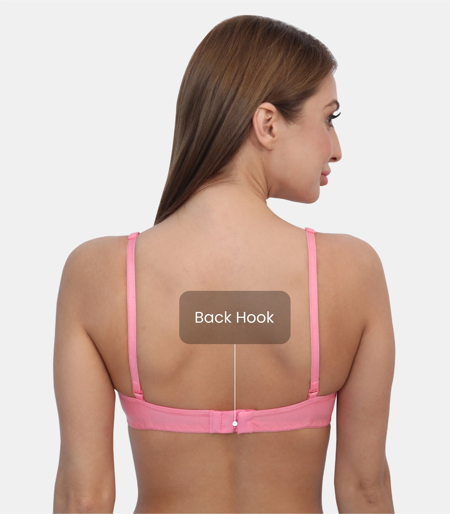Full Coverage Padded Non-Wired Adjustable & Removable Straps Tshirt Bra