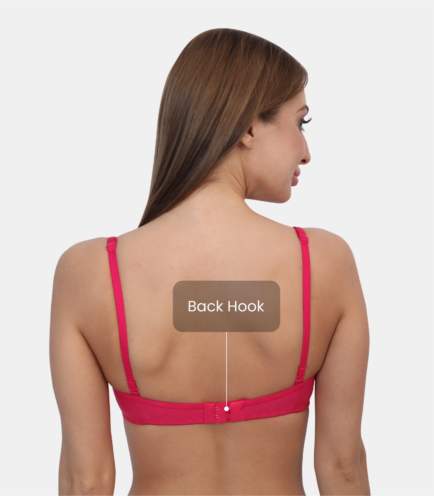Full Coverage Padded Non-Wired Adjustable & Removable Straps Tshirt Bra