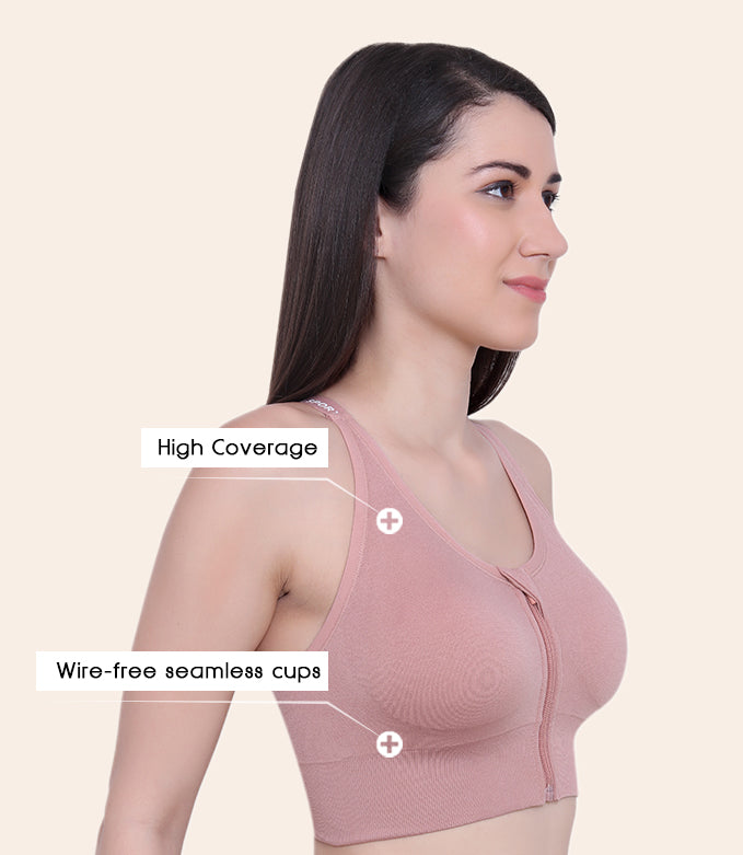 Front Zipper Sports Bra