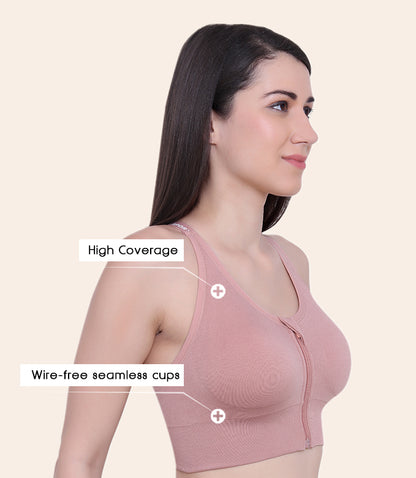 Front Zipper Sports Bra