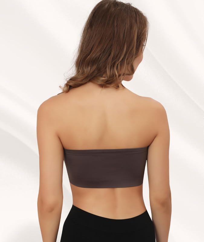Non-Padded Strapless, Full Coverage, Non-Wired Tube Bra for Backless Dress