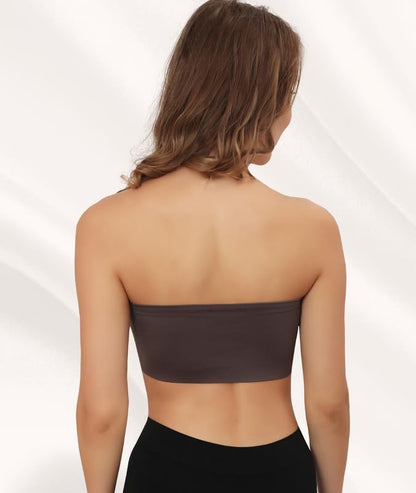 Non-Padded Strapless, Full Coverage, Non-Wired Tube Bra for Backless Dress