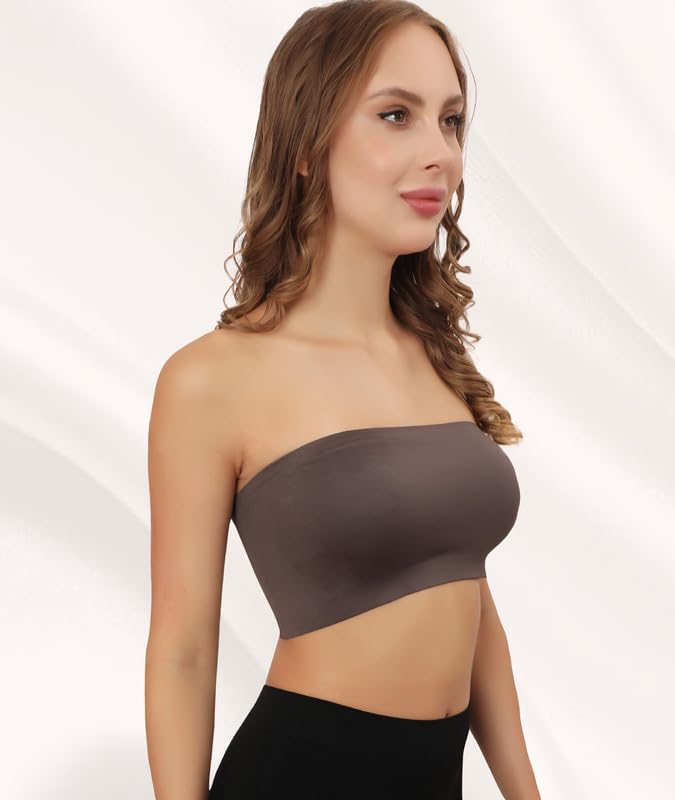 Non-Padded Strapless, Full Coverage, Non-Wired Tube Bra for Backless Dress