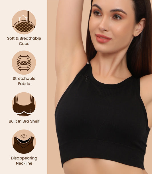 High Support Padded Wireless Sports Bra